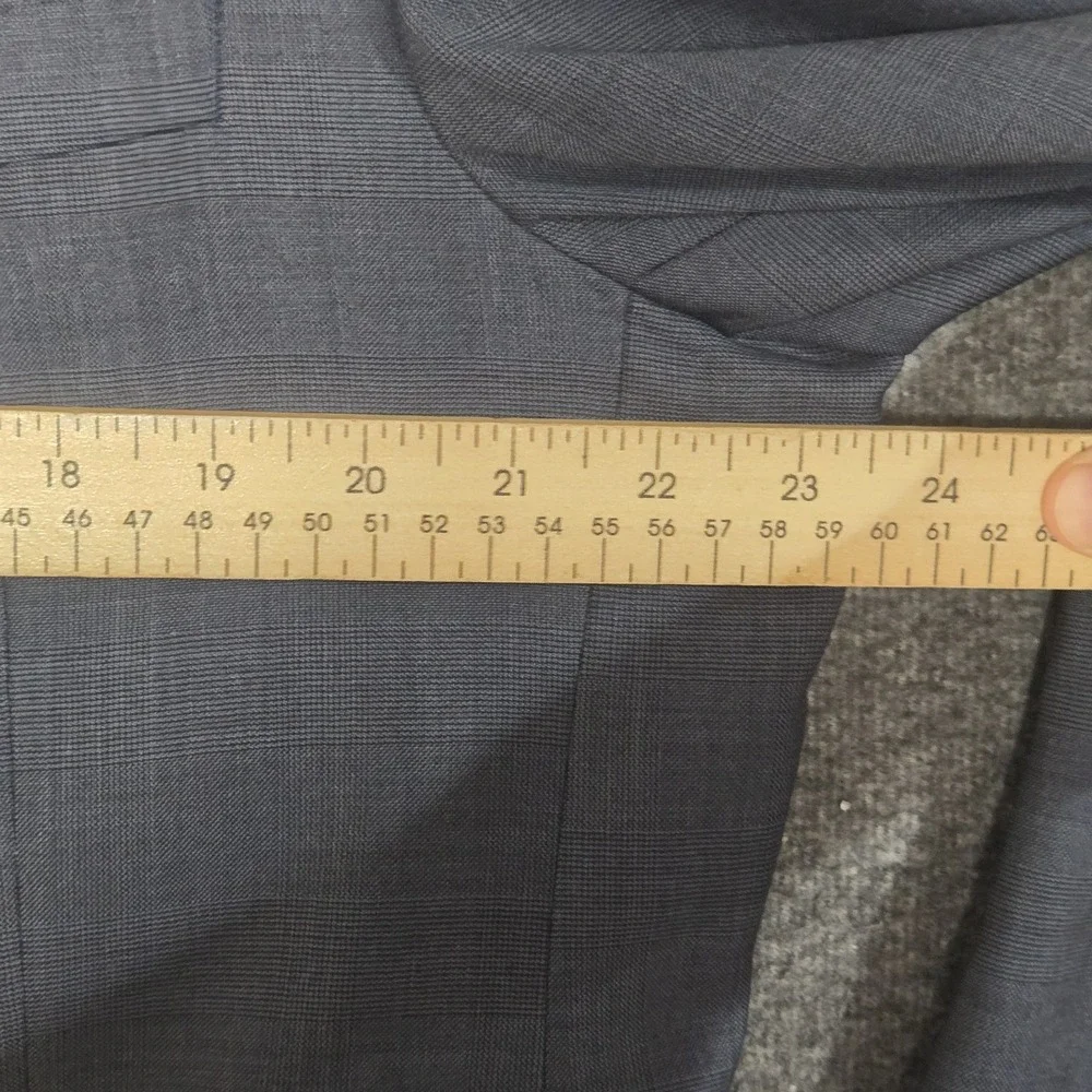 Peter Millar Sport Coat 44R‎ Blue Plaid Wool Two Button Double Vented Blazer